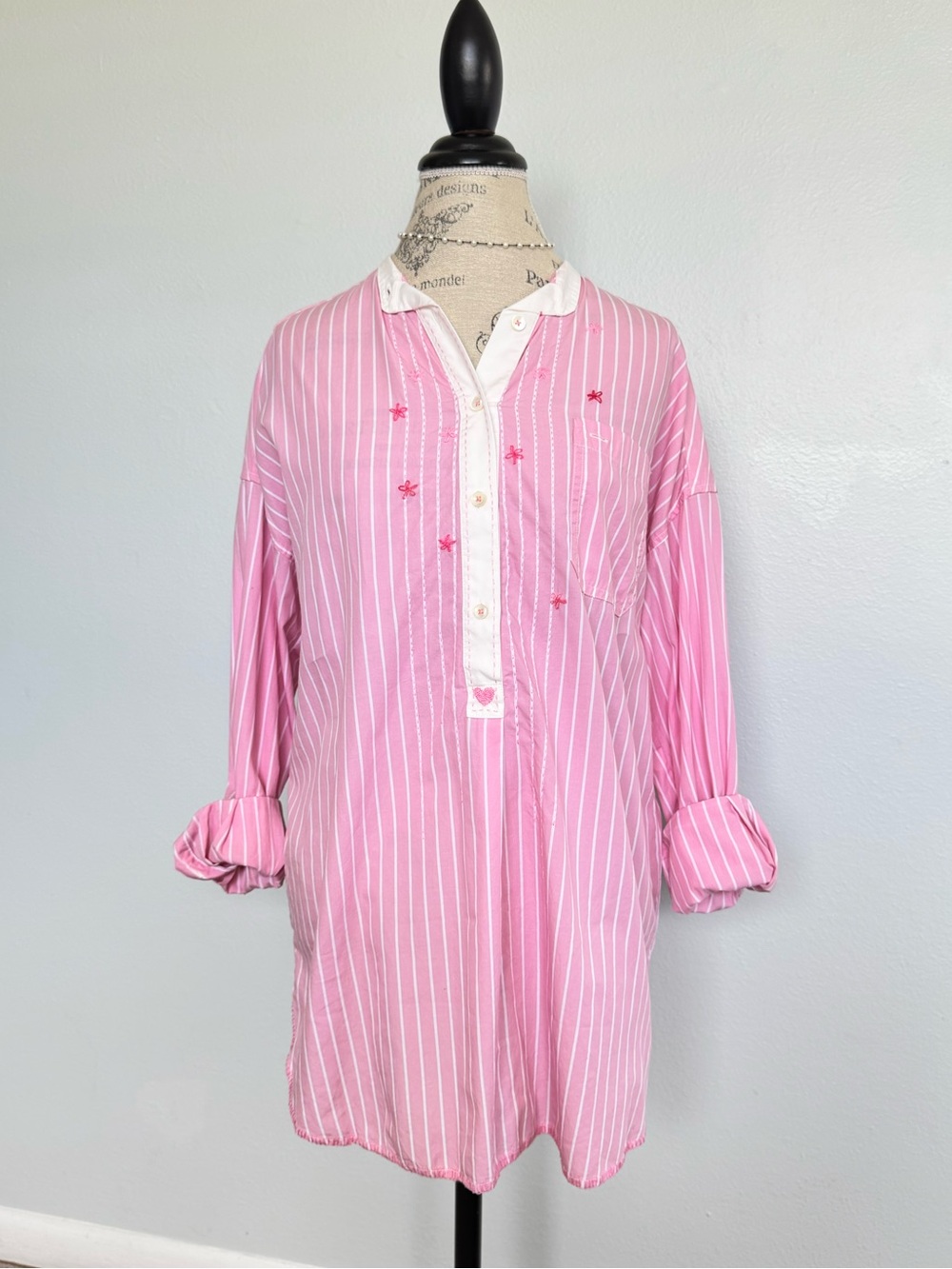 Alex Mill Pink & White Striped Cotton Tunic